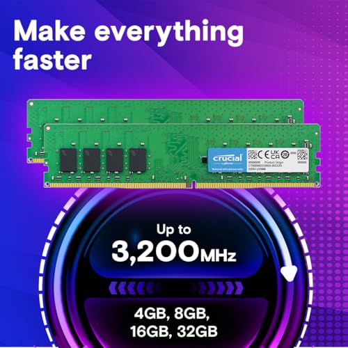 Crucial 64GB 3200MHz Desktop DDR4 RAM Kit