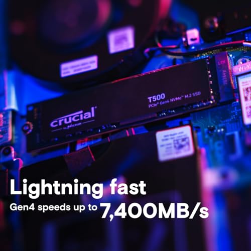 Crucial T500 NVMe M.2 1TB SSD for Gamers - CT1000T500SSD8